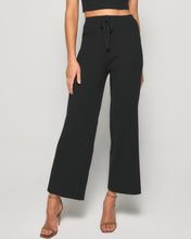 Load image into Gallery viewer, Ribbed Wide Leg Knit Pants Black
