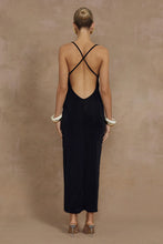 Load image into Gallery viewer, Slinky Slip Dress Black
