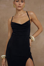 Load image into Gallery viewer, Slinky Slip Dress Black
