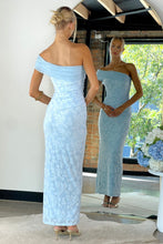 Load image into Gallery viewer, Darlee Maxi Dress Blue Embroidered
