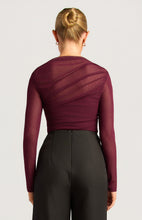 Load image into Gallery viewer, Raphaella Mesh Top Mulberry
