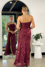 Load image into Gallery viewer, Alessia Embroidered Maxi Dress Burgundy
