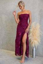 Load image into Gallery viewer, Alessia Embroidered Maxi Dress Burgundy
