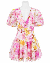 Load image into Gallery viewer, Cassia Mini Dress Pink Floral
