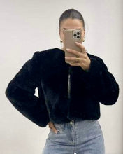 Load image into Gallery viewer, Josie Fur Jacket Black
