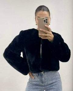 Josie Fur Jacket Black