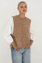 Load image into Gallery viewer, Paper Heart Effie Knit Vest Latte
