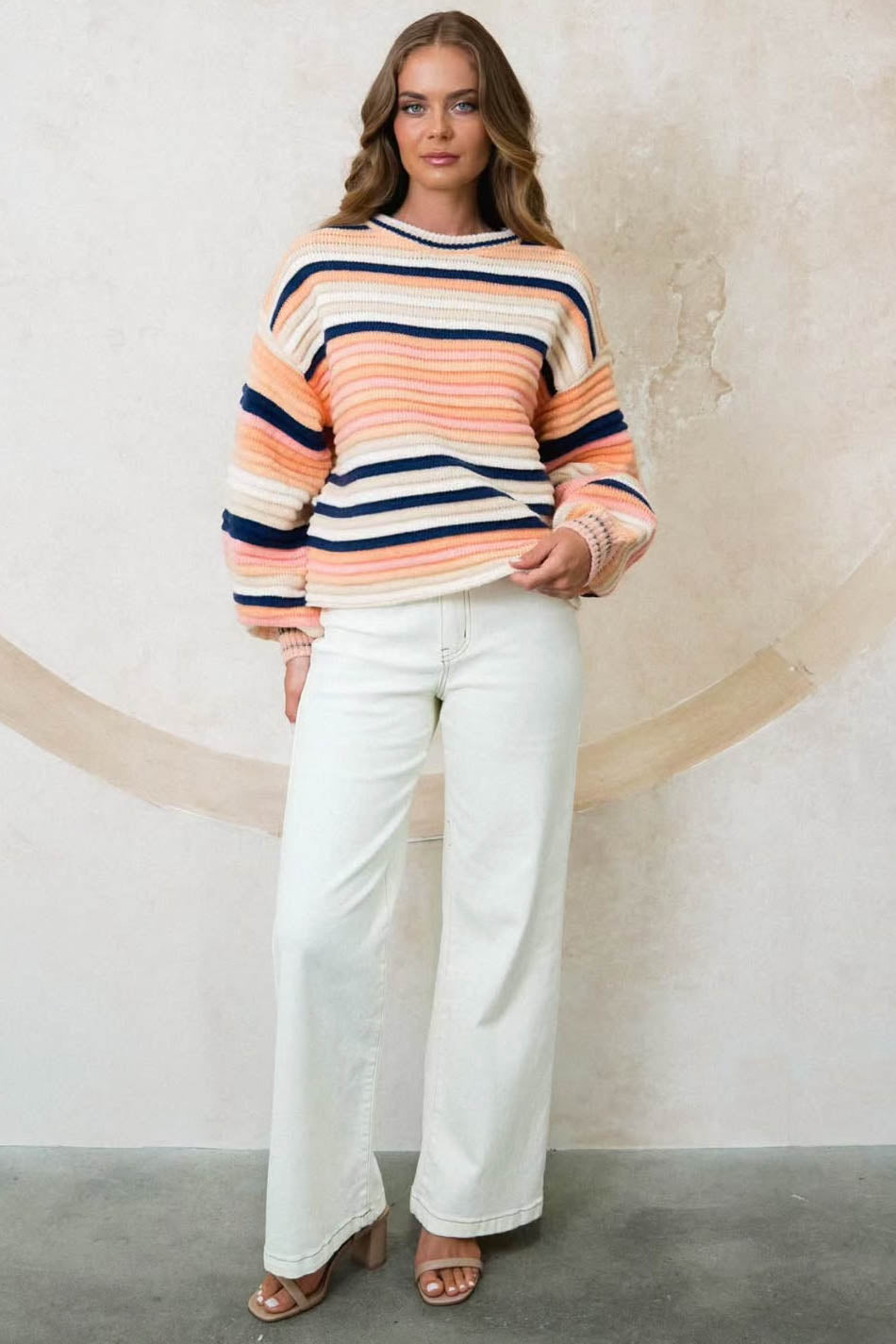 Vanessa Jumper Peach Multi