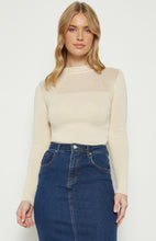 Load image into Gallery viewer, Sabara Sheer Neck Knit Top
