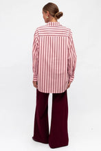Load image into Gallery viewer, White Closet Lanie Cotton Shirt Red Pink
