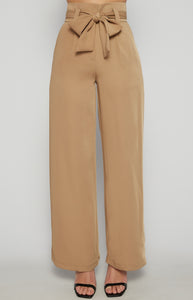 Giovanni Wide Leg Pants Camel