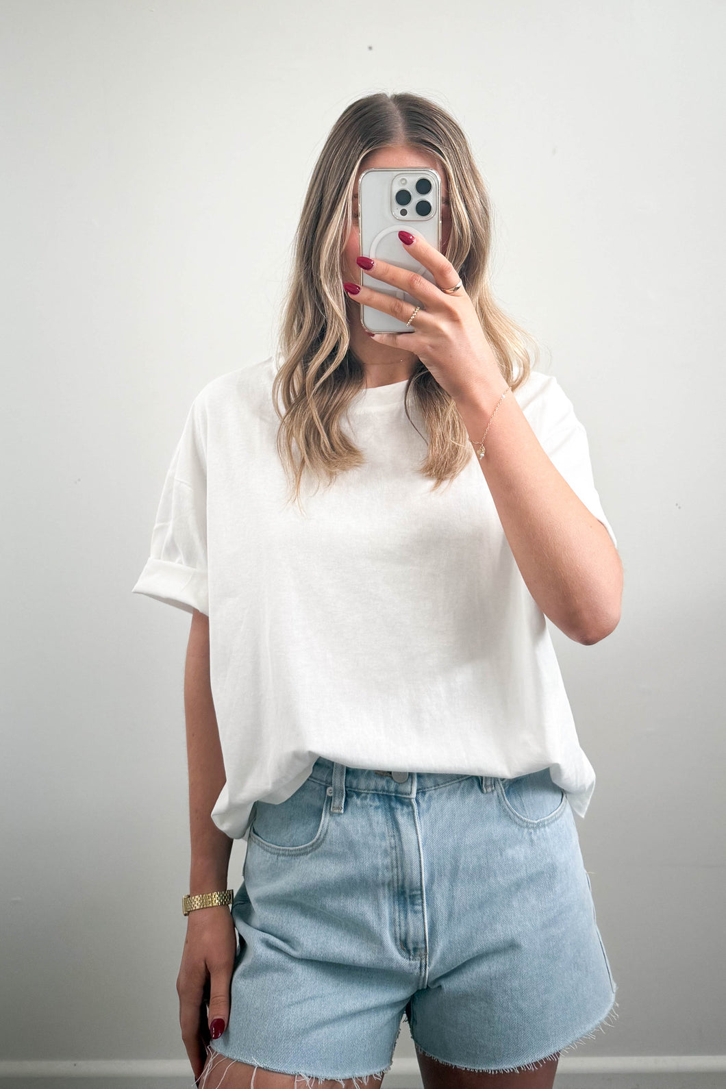 Zarra Boyfriend Tee White