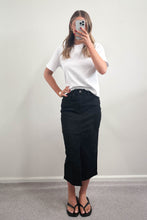 Load image into Gallery viewer, Marni Black Denim Midi Skirt Wakee
