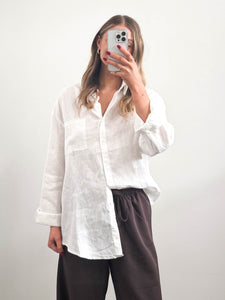 Lara Linen Shirt White