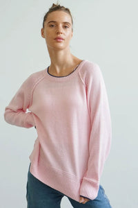 Elle Cotton Blend Knit Pink
