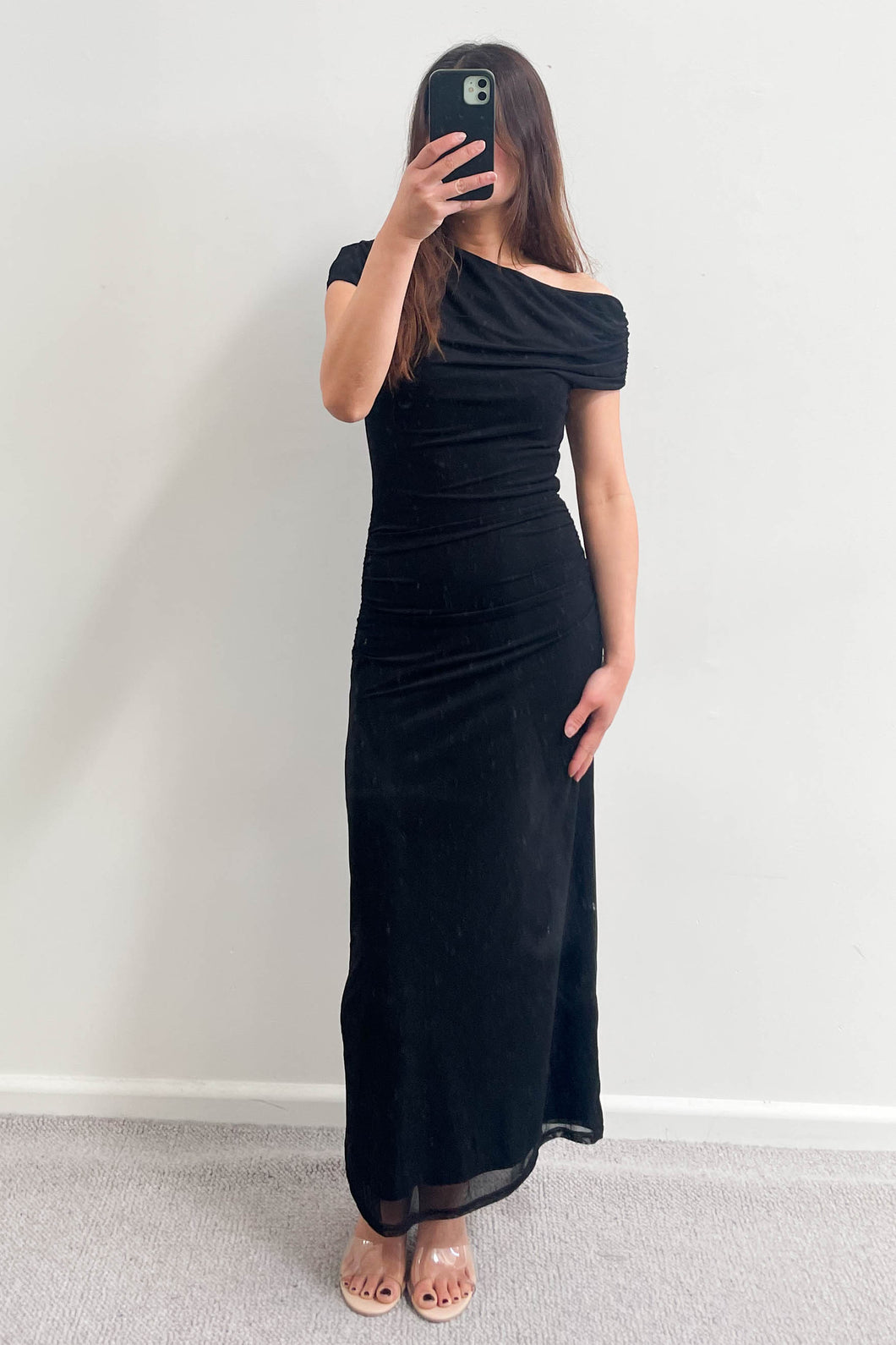 Winnie Mesh Maxi Dress Black