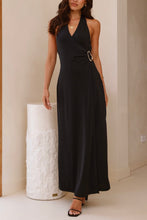 Load image into Gallery viewer, Mirra Halter Maxi Dress Black
