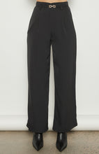 Load image into Gallery viewer, Eline Buckle Wide Leg Pants Black
