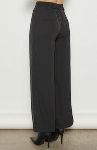 Eline Buckle Wide Leg Pants Black