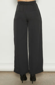 Eline Buckle Wide Leg Pants Black