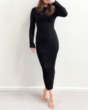 Load image into Gallery viewer, Maven Ribbed Maxi Dress Black
