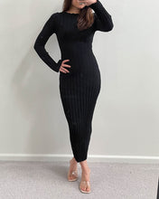 Load image into Gallery viewer, Maven Ribbed Maxi Dress Black
