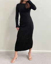 Load image into Gallery viewer, Maven Ribbed Maxi Dress Black
