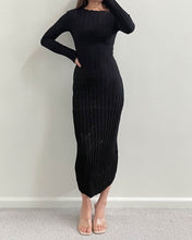 Load image into Gallery viewer, Maven Ribbed Maxi Dress Black
