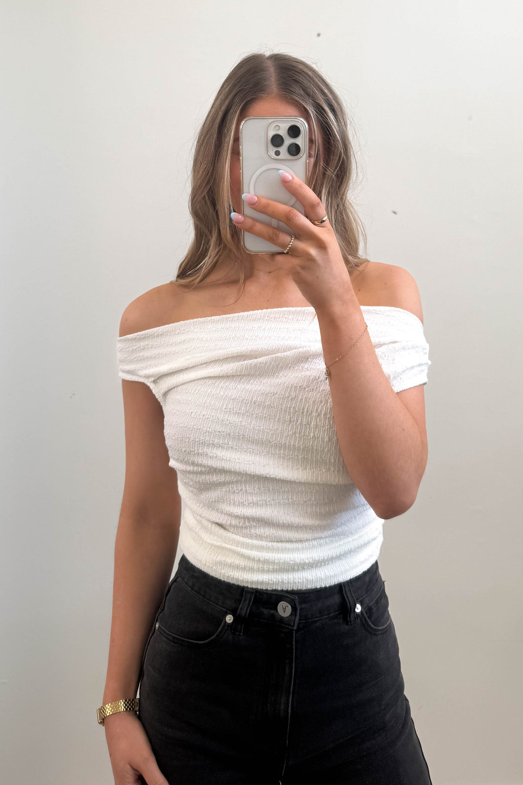 Billie Off Shoulder Top White