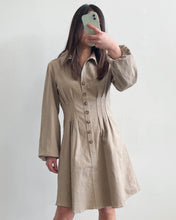 Load image into Gallery viewer, Elsje Long Sleeve Mini Dress Taupe
