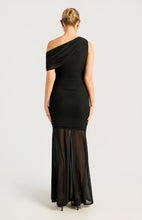 Load image into Gallery viewer, Clia Drape Dress Black
