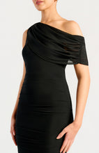 Load image into Gallery viewer, Clia Drape Dress Black
