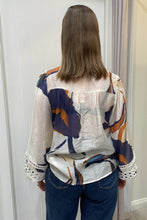 Load image into Gallery viewer, Harli Blouse Blue Leaf
