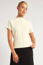 Load image into Gallery viewer, Front Seam Detail Knit Top Cream
