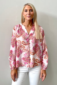 Margolin Blouse Pink Paisley