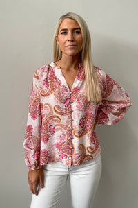 Margolin Blouse Pink Paisley