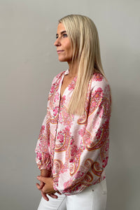 Margolin Blouse Pink Paisley