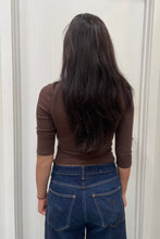 Load image into Gallery viewer, Zhane 3/4 Sleeve Top Chocolate
