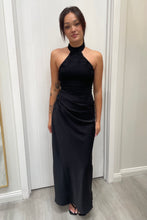 Load image into Gallery viewer, Angela High Neck Maxi Dress Black
