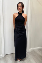 Load image into Gallery viewer, Angela High Neck Maxi Dress Black
