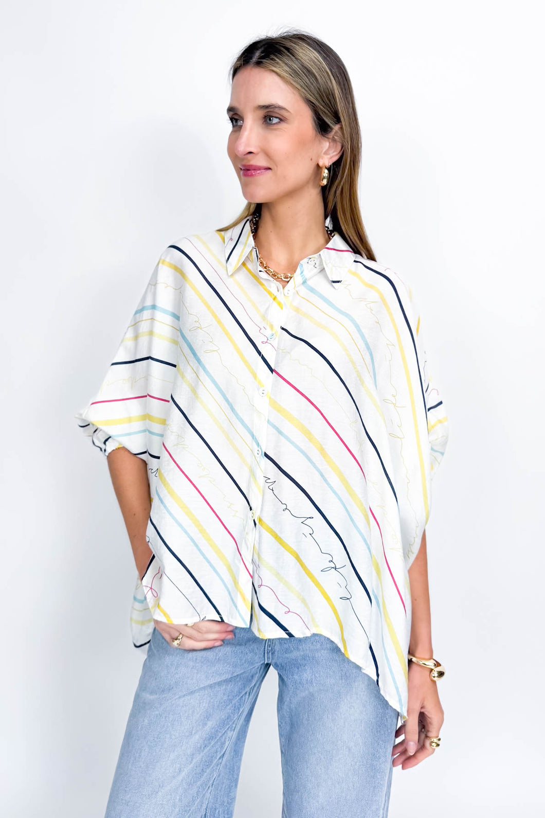 Scribble Stripe Shirt