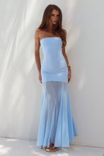 Load image into Gallery viewer, Remi Strapless Maxi Dress Sky Blue | Runway The Label

