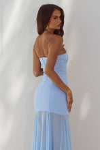 Load image into Gallery viewer, Remi Strapless Maxi Dress Sky Blue | Runway The Label
