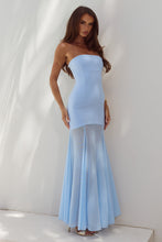 Load image into Gallery viewer, Remi Strapless Maxi Dress Sky Blue | Runway The Label
