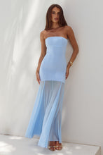 Load image into Gallery viewer, Remi Strapless Maxi Dress Sky Blue | Runway The Label
