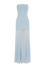 Load image into Gallery viewer, Remi Strapless Maxi Dress Sky Blue | Runway The Label
