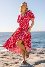 Load image into Gallery viewer, Gaia Midi Dress Red Pink
