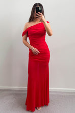 Load image into Gallery viewer, Lilah Red Mesh Maxi Dress
