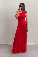 Load image into Gallery viewer, Lilah Red Mesh Maxi Dress
