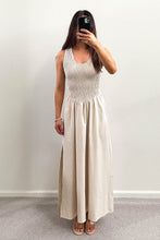 Load image into Gallery viewer, Elias Cotton Maxi Dress Beige
